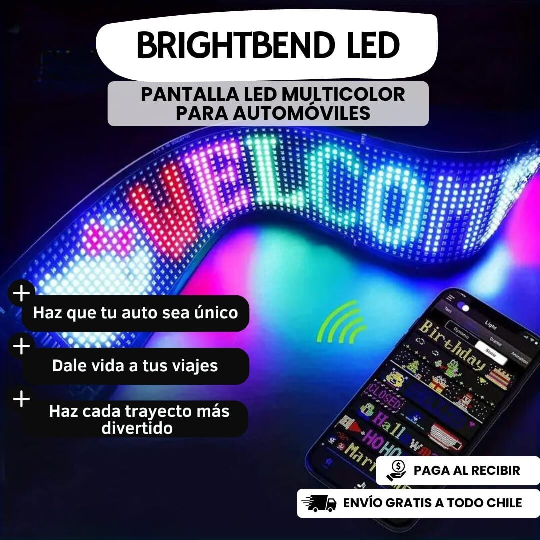 Pantalla Led Multicolor Para Automóviles. Incluye Manual de uso