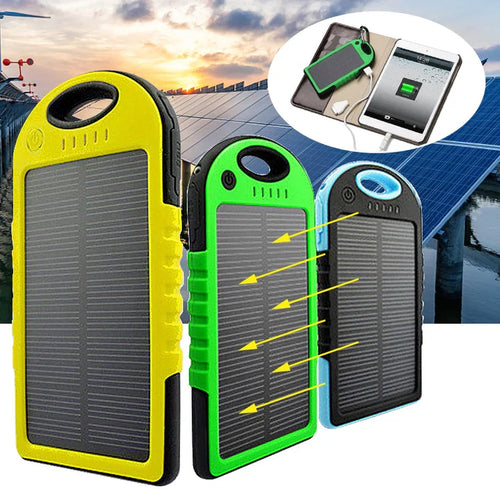 CARGADOR SOLAR POWER BANK PARA CELULARES Y TABLET