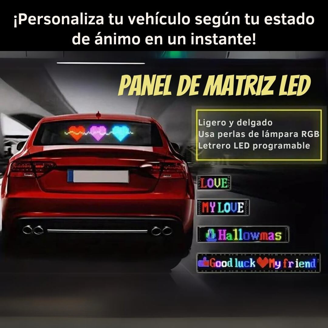 Pantalla Led Multicolor Para Automóviles. Incluye Manual de uso