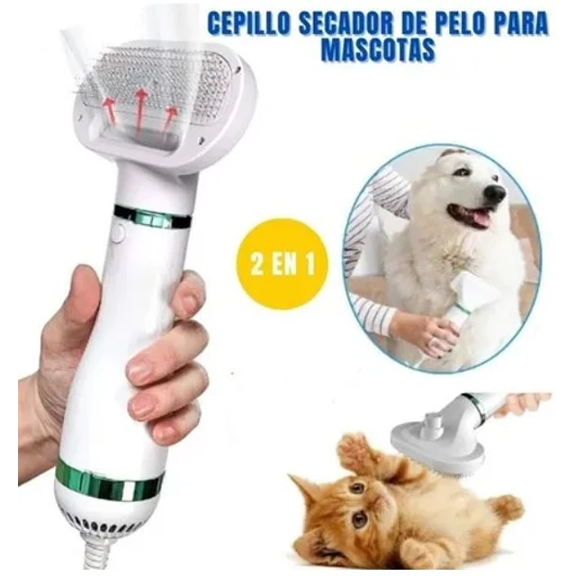 Cepillo Secador de Mascotas de Alta Calidad + Cepillo humificador sacapelos GRATIS!