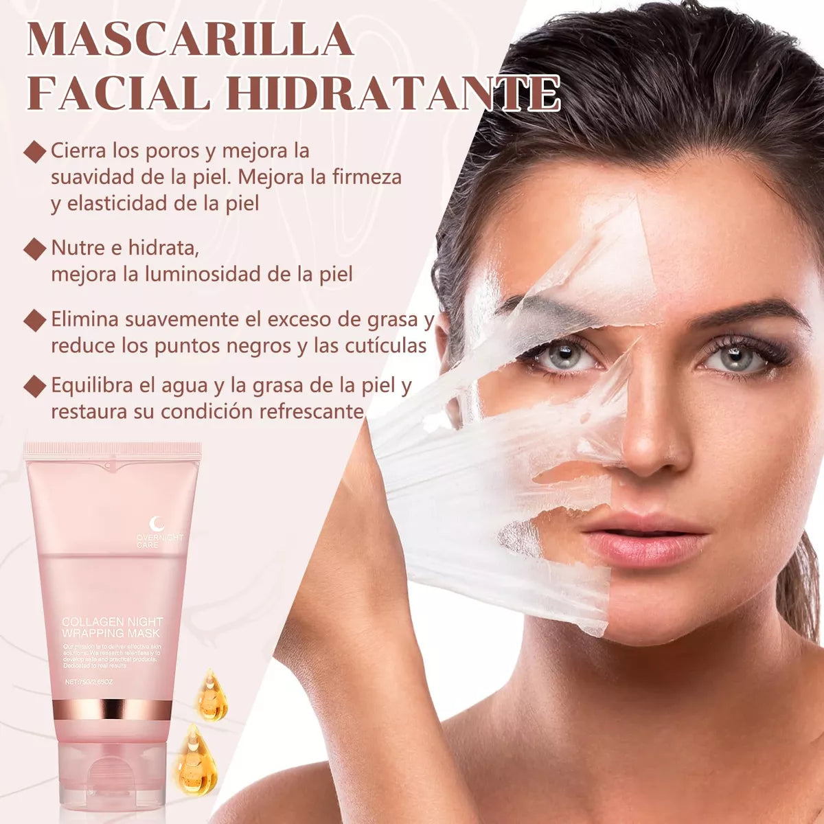 Mascarilla envolvente nocturna con colágeno The Naked Skin™