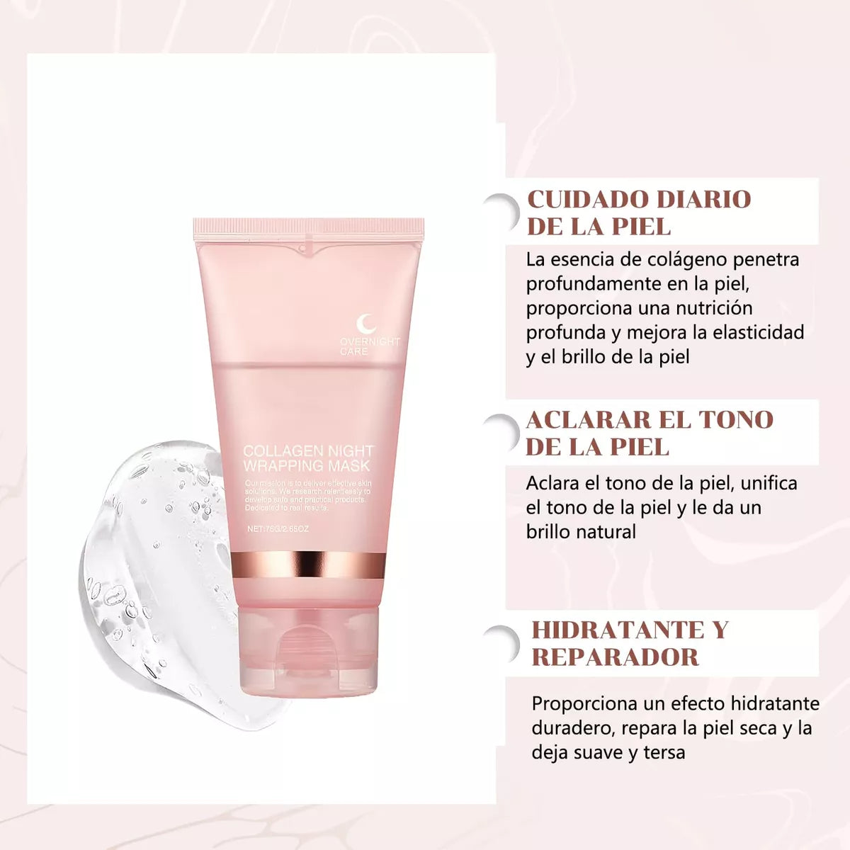 Mascarilla envolvente nocturna con colágeno The Naked Skin™