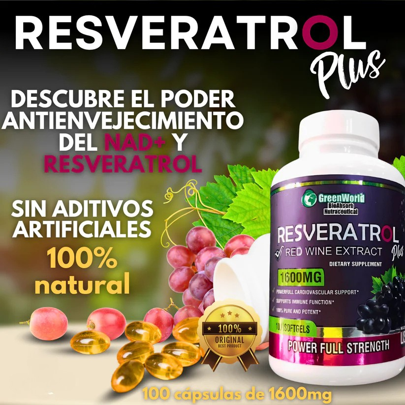 🌿Resveratrol Plus Original 60 Capsulas