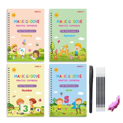 MagicBook Set 4 Cuadernos Montessori para niños