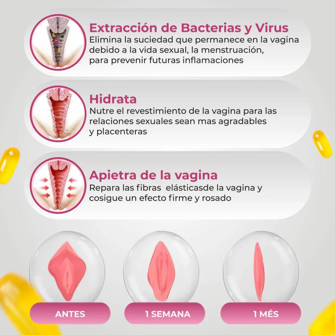 Cápsulas Vaginales - Elimina el Mal Olor y irritaciones en 20 días✅🔥-(10 capsulas tratamiento completo)😍