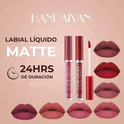 KIT DE 6 LABIALES HANDAIYAN MATE DE LARGA DURACIÓN💄💋🔥ÚLTIMAS UNIDADES🔥