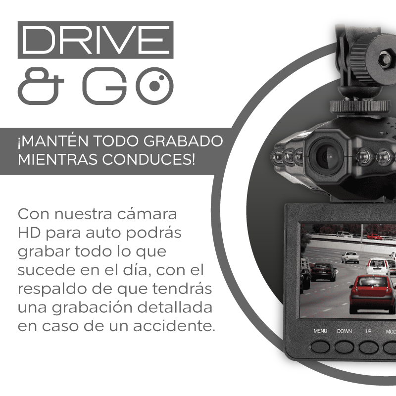 Cámara Full HD para conducción - Drive&Go™